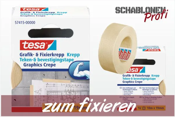 Klebeband zum fixieren von Schablonen